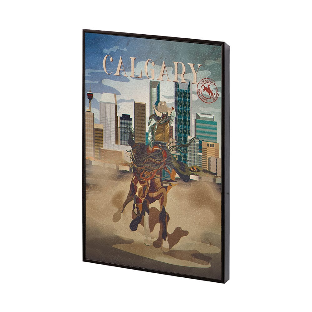 Mercana - Calgary Go Canada SM by Mercana Studio a Hand Embellished Decograph Framed Art Print - 13702 view 2