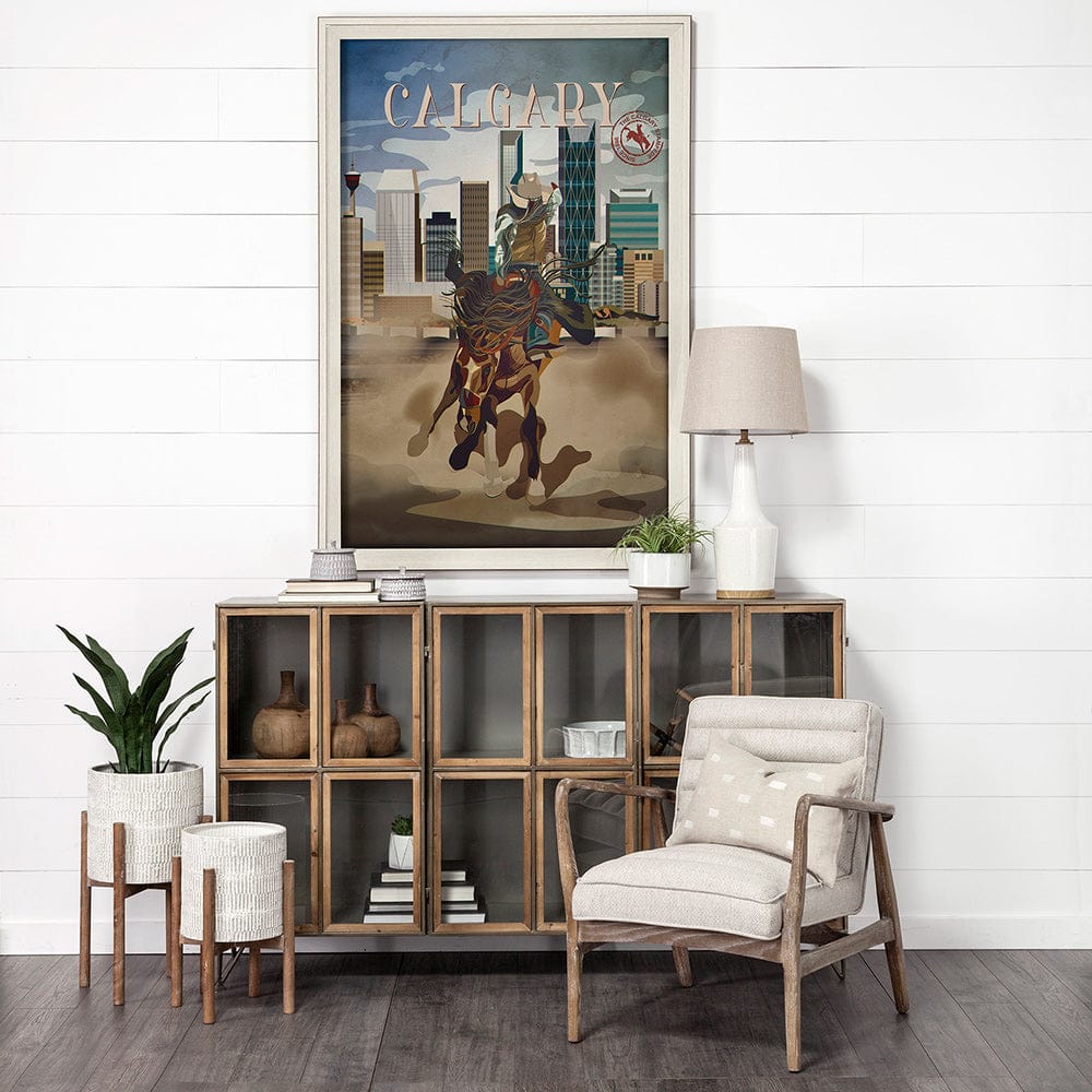 Mercana - Calgary Go Canada XL by Mercana Studio a Hand Embellished Decograph Framed Art Print under Glass - 13692 view 6