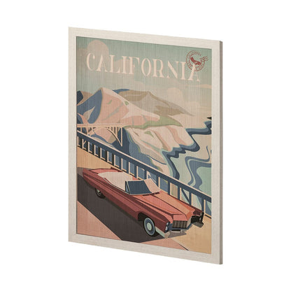 Mercana - California Go USA L by Mercana Studio a Hand Embellished Decograph Framed Art Print - 13586 view 2