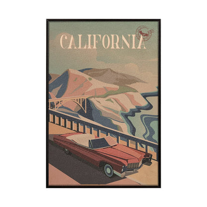 Mercana - California Go USA SM by Mercana Studio a Hand Embellished Decograph Framed Art Print - 13658 view 1