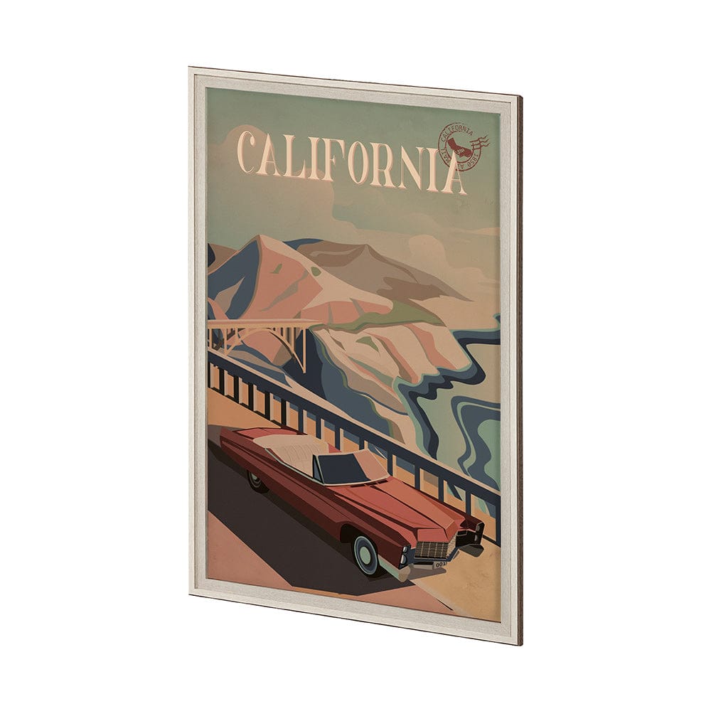 Mercana - California Go USA XL by Mercana Studio a Hand Embellished Decograph Framed Art Print under Glass - 13499 view 3