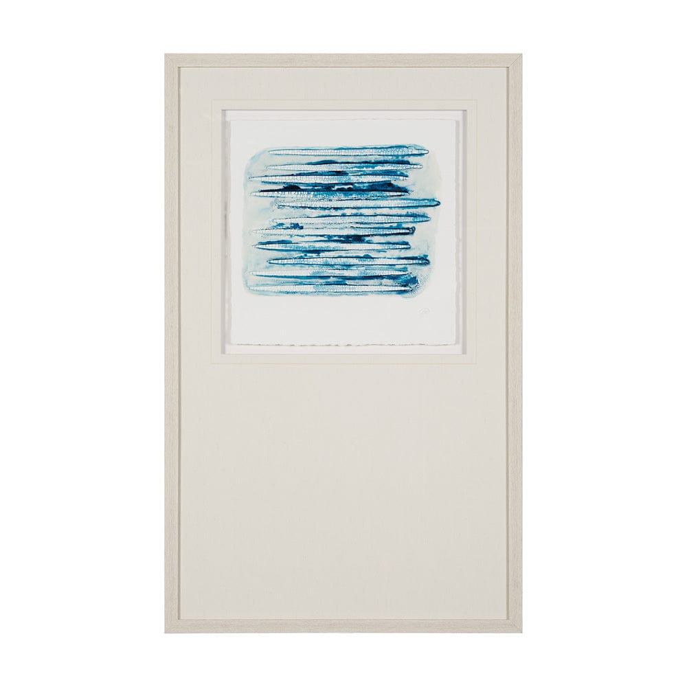 Mercana - Calm River Blue I by Studio M a handmade Original Framed Artwork under Glass - 15013 view 1