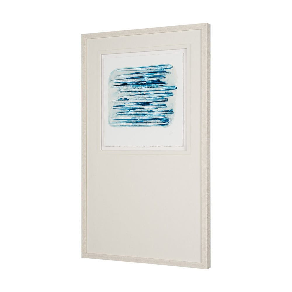 Mercana - Calm River Blue I by Studio M a handmade Original Framed Artwork under Glass - 15013 view 2