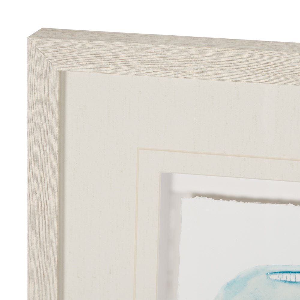 Mercana - Calm River Blue I by Studio M a handmade Original Framed Artwork under Glass - 15013 view 4