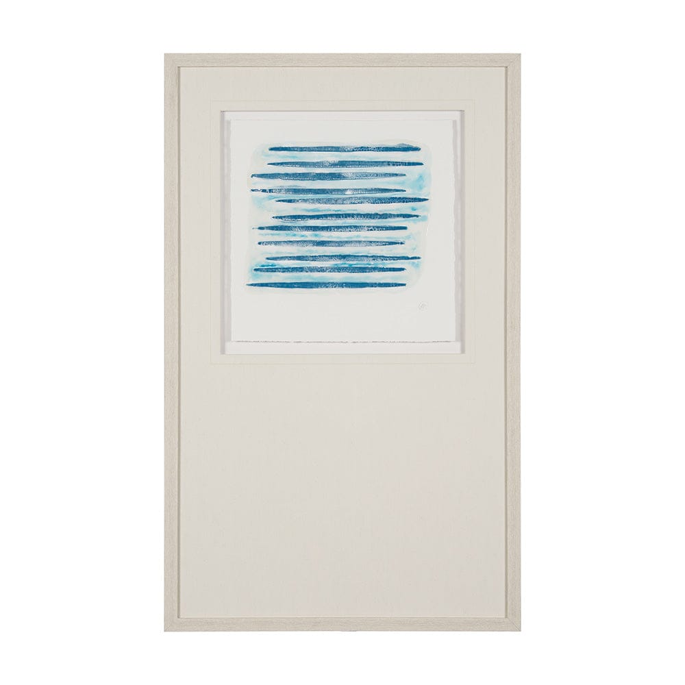 Mercana - Calm River Blue II by Studio M a handmade Original Framed Artwork under Glass - 15014 view 1
