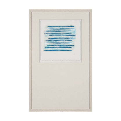 Mercana - Calm River Blue II by Studio M a handmade Original Framed Artwork under Glass - 15014 view 1