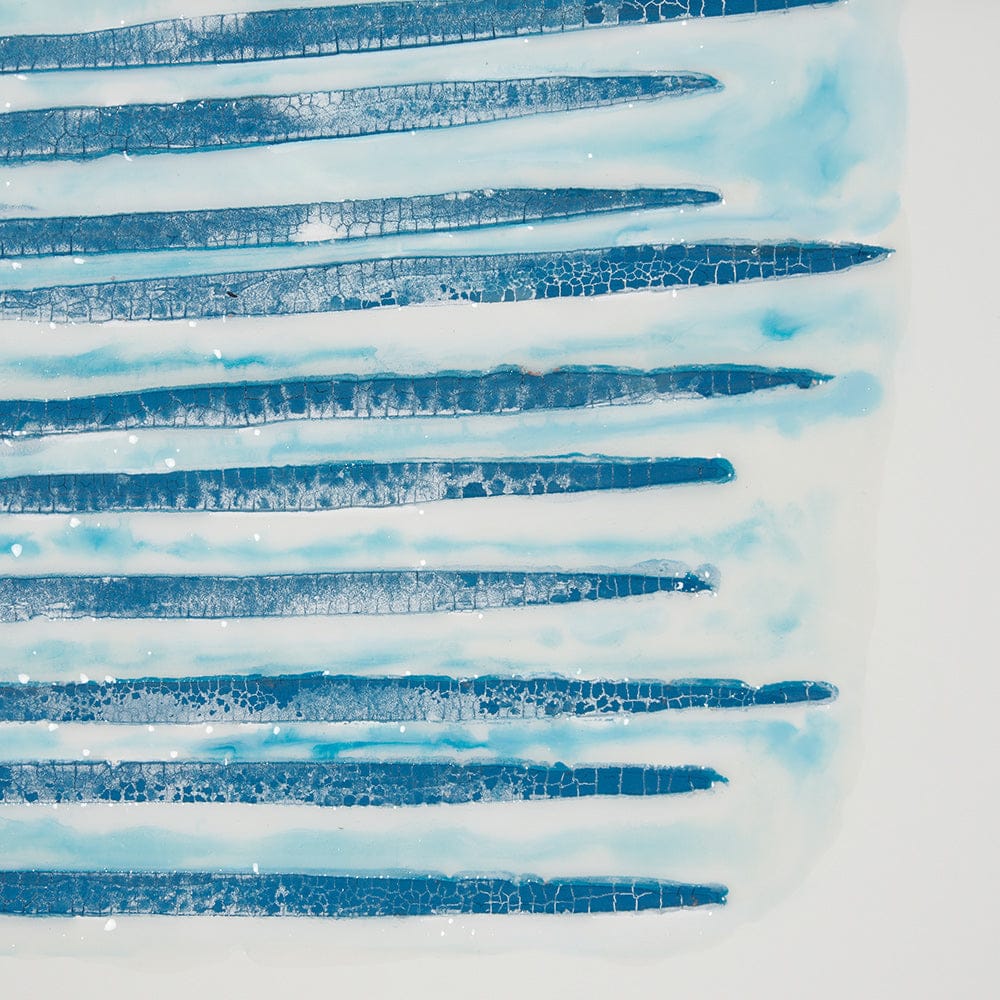 Mercana - Calm River Blue II by Studio M a handmade Original Framed Artwork under Glass - 15014 view 7
