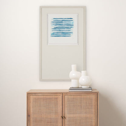 Mercana - Calm River Blue II by Studio M a handmade Original Framed Artwork under Glass - 15014 view 8