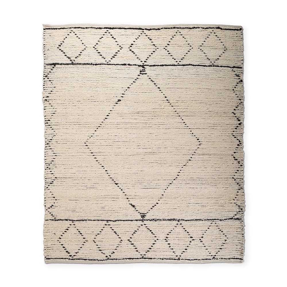 Mercana - Calvert 8x10 Gray Cotton Hand Woven Diamond Patterned Rug - 69498 view 1