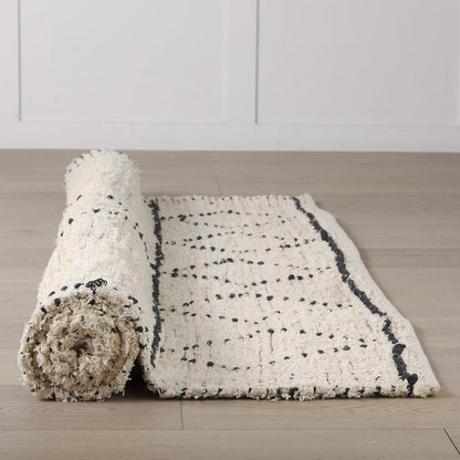 Mercana - Calvert 8x10 Gray Cotton Hand Woven Diamond Patterned Rug - 69498 view 2