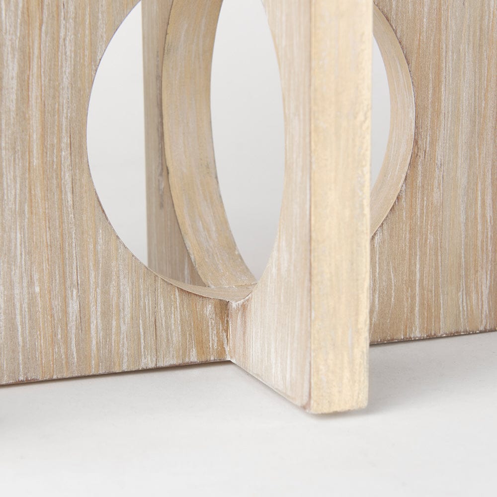 Mercana - Cambie 29.0L x 6.0W x 9.0H Natural Wood W/Black Metal Candle Holders - 69733_CLOSEOUT view 8