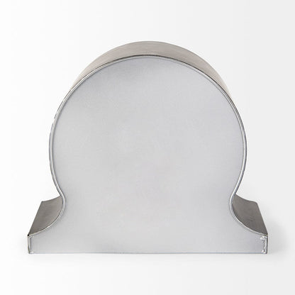 Mercana - Camden Gray Distressed Metal Porthole Table Clock - 68521 view 3
