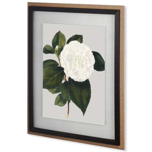 Mercana - Camellia Japonica II by Vision Studio Hand Embellished Textured Framed Art Print Matted under Glass - 10570 view 1