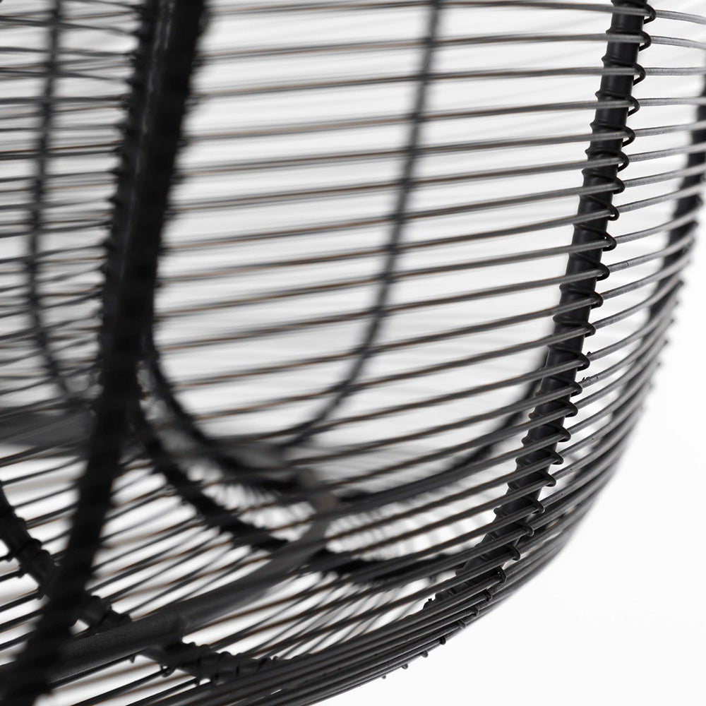 Mercana - Camila 40"x31" Black Metal Mesh-Style Four Bulb Chandelier - 67308 view 7