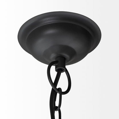 Mercana - Camila 40"x31" Black Metal Mesh-Style Four Bulb Chandelier - 67308 view 8