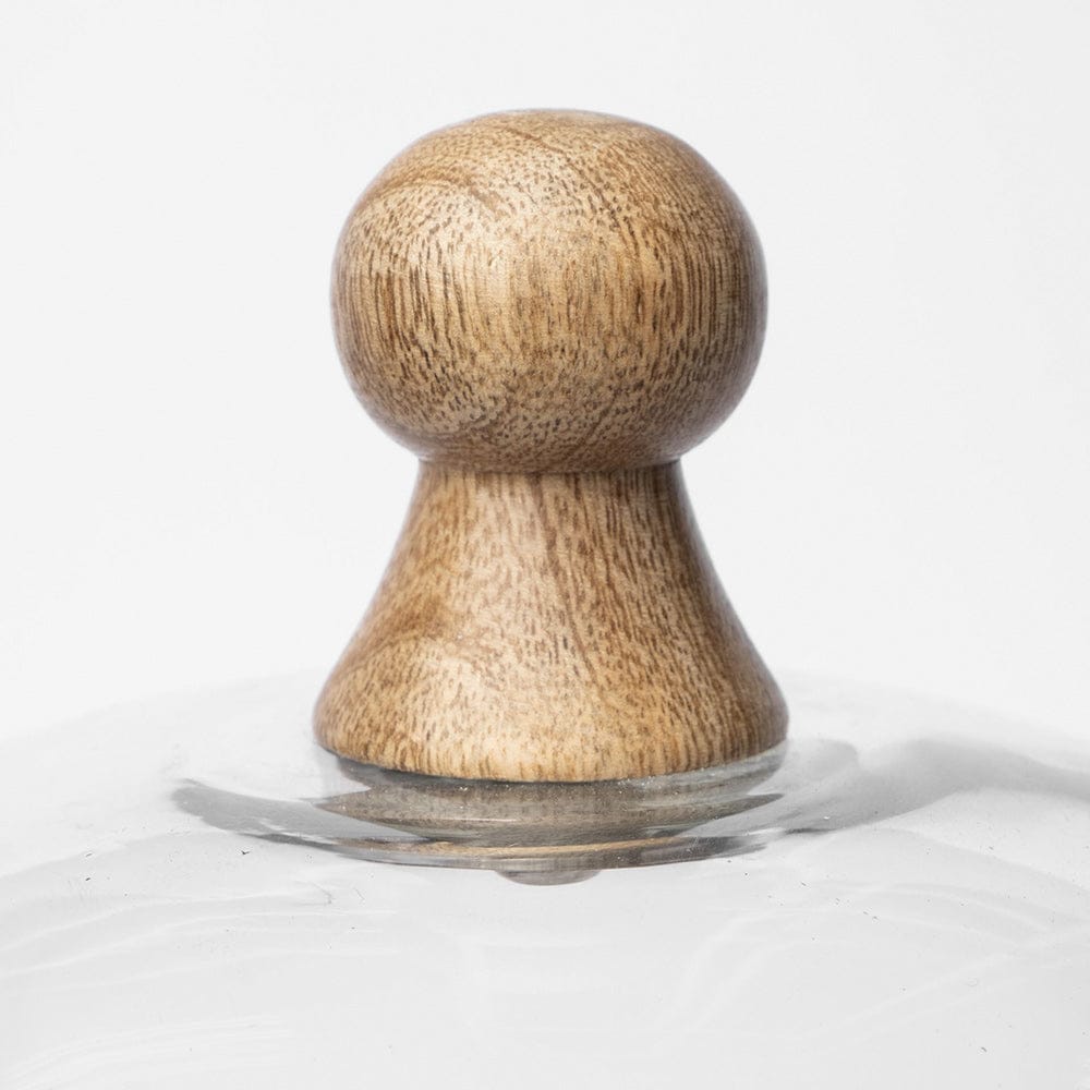 Mercana - Campana I Small Wooden/White Marble Base Glass Cloche - 68154_CLOSEOUT view 4