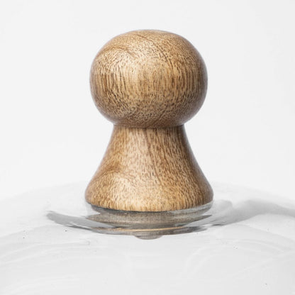 Mercana - Campana I Small Wooden/White Marble Base Glass Cloche - 68154_CLOSEOUT view 4
