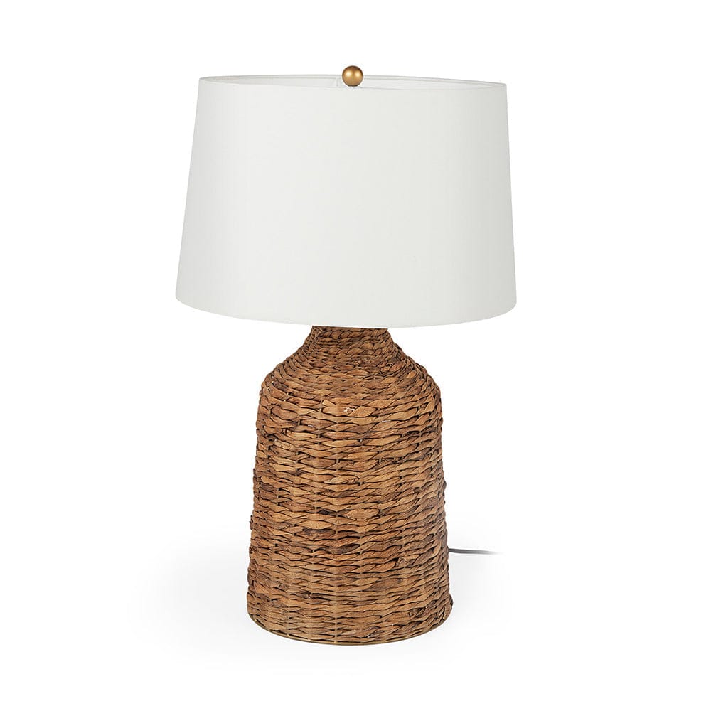 Mercana - Campanile 12.0 L x 12.0 W x 18.8 H Brown Wicker Table Lamp - 69243 view 1