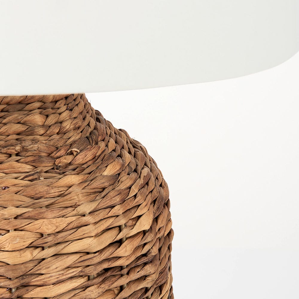 Mercana - Campanile 12.0 L x 12.0 W x 18.8 H Brown Wicker Table Lamp - 69243 view 3