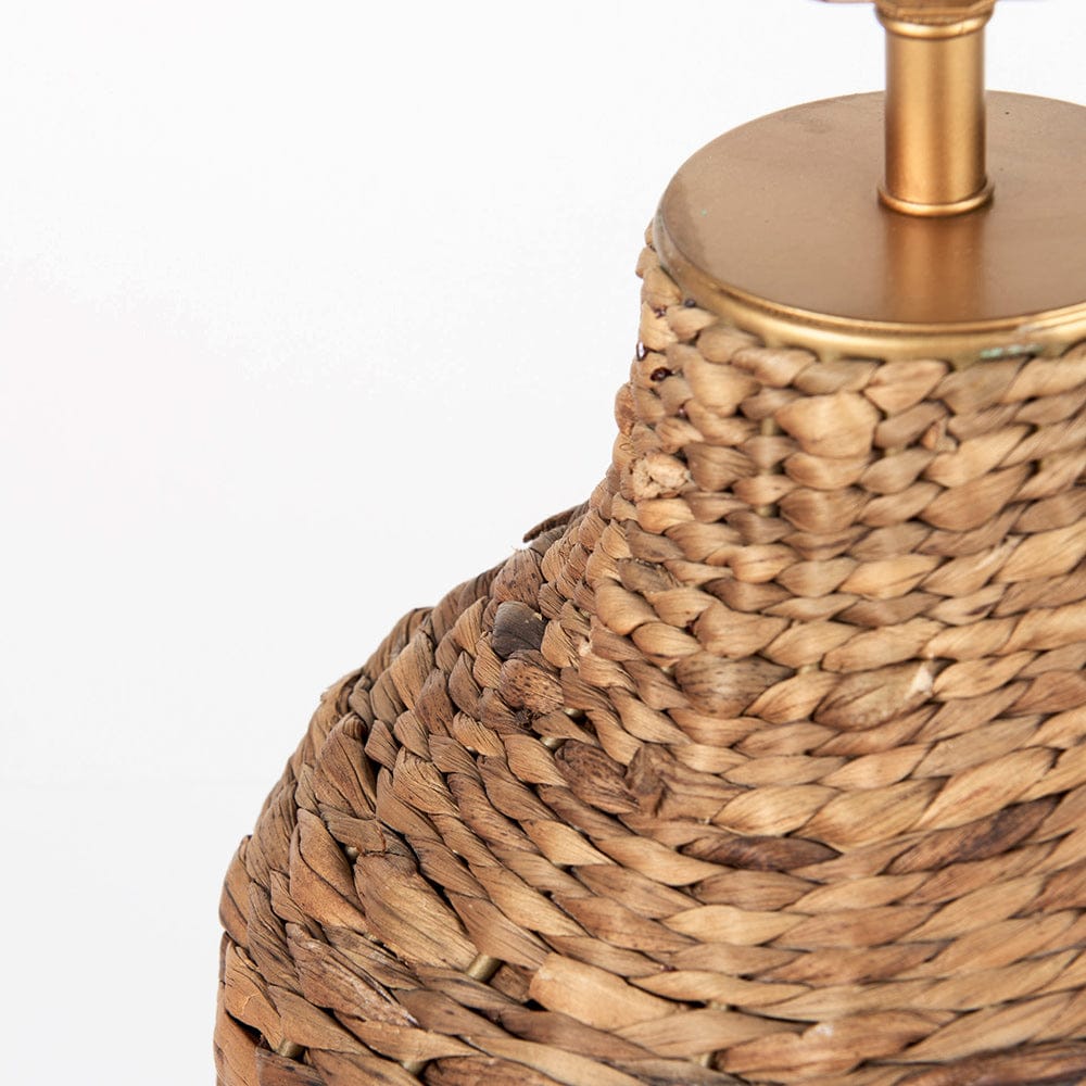 Mercana - Campanile 12.0 L x 12.0 W x 18.8 H Brown Wicker Table Lamp - 69243 view 4