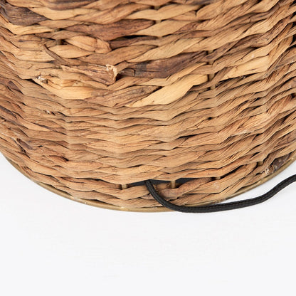 Mercana - Campanile 12.0 L x 12.0 W x 18.8 H Brown Wicker Table Lamp - 69243 view 6