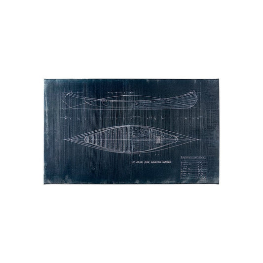 Mercana - Canoe Blueprint 40 x 24 by Fiona H a Hand Embellished Textured Canvas - 101903-S view 1