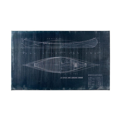 Mercana - Canoe Blueprint 50 x 30 by Fiona H a Hand Embellished Textured Canvas - 101903-L view 1