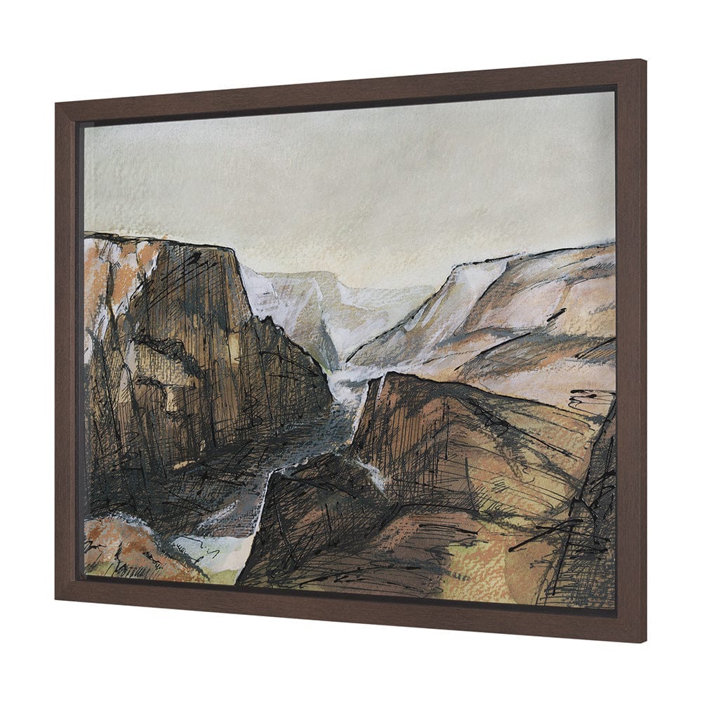 Mercana - Canyon View by Mercana Studio a Hand Embellished Textured Framed Art Print Matted under Glass - 14958 view 2