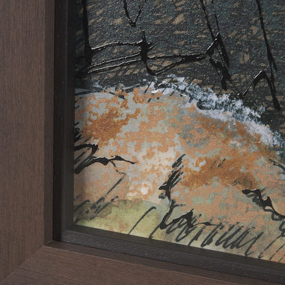 Mercana - Canyon View by Mercana Studio a Hand Embellished Textured Framed Art Print Matted under Glass - 14958 view 5