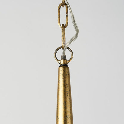 Mercana - Capsa 17x29 Antique Gold and Silver Toned Metal Dome Pendant Light - 65267 view 3