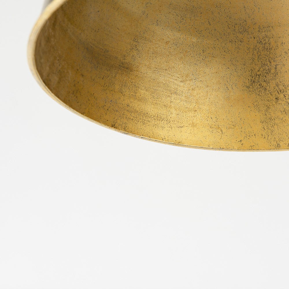 Mercana - Capsa 17x29 Antique Gold and Silver Toned Metal Dome Pendant Light - 65267 view 6