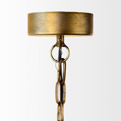 Mercana - Capsa 17x29 Antique Gold and Silver Toned Metal Dome Pendant Light - 65267 view 7