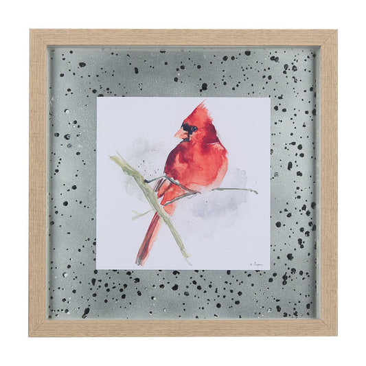 Mercana - Cardinal I by Mercana Studio a Hand Embellished Textured Framed Art Print Matted under Glass - 14234 view 1