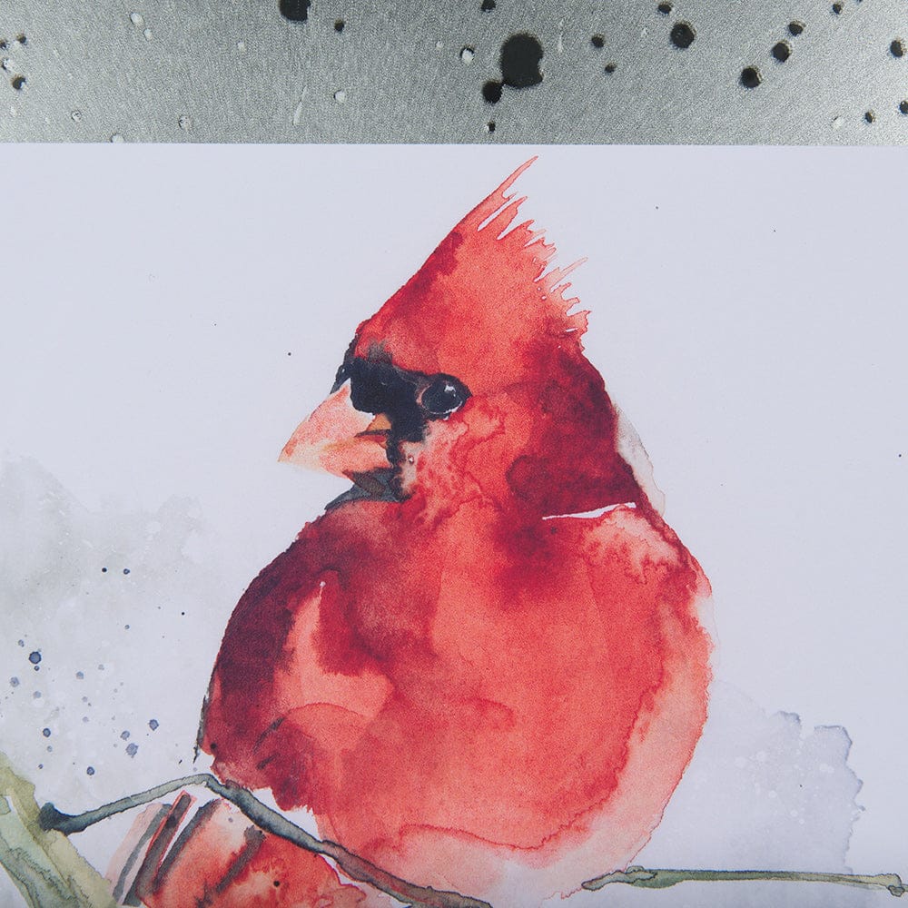 Mercana - Cardinal I by Mercana Studio a Hand Embellished Textured Framed Art Print Matted under Glass - 14234 view 6
