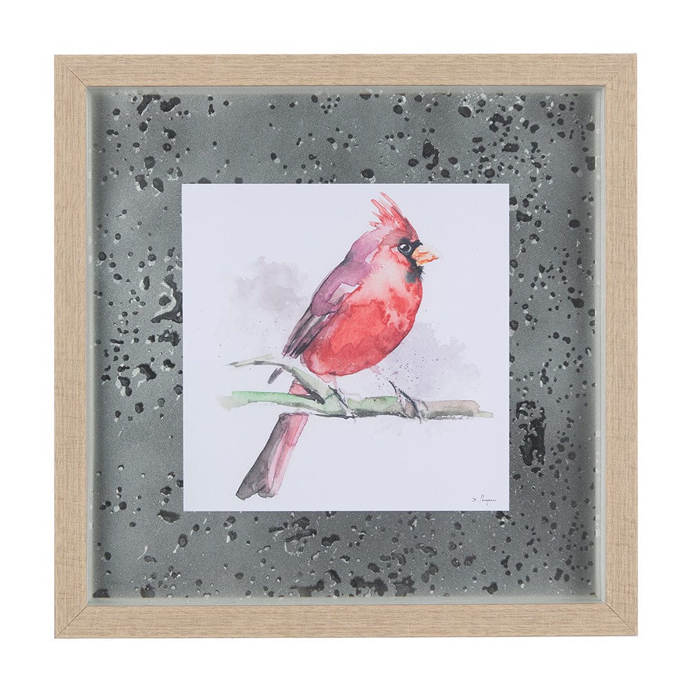 Mercana - Cardinal II by Mercana Studio a Hand Embellished Textured Framed Art Print Matted under Glass - 14235 view 1