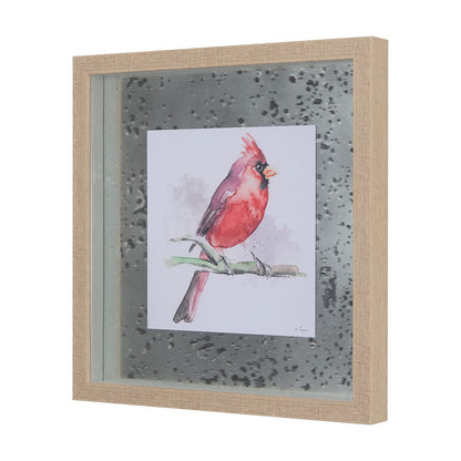 Mercana - Cardinal II by Mercana Studio a Hand Embellished Textured Framed Art Print Matted under Glass - 14235 view 2