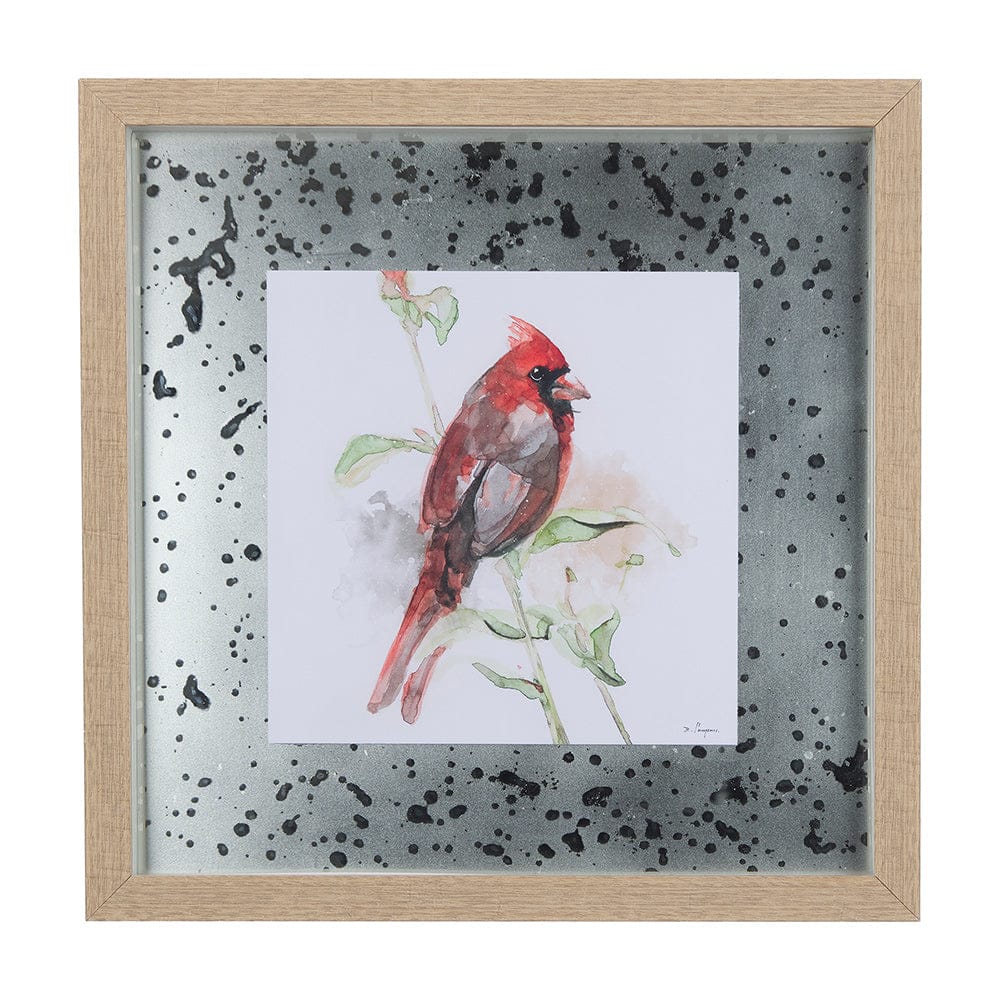 Mercana - Cardinal IV by Mercana Studio a Hand Embellished Textured Framed Art Print Matted under Glass - 14237 view 1