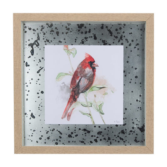 Mercana - Cardinal IV by Mercana Studio a Hand Embellished Textured Framed Art Print Matted under Glass - 14237 view 1