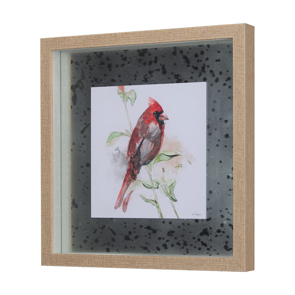 Mercana - Cardinal IV by Mercana Studio a Hand Embellished Textured Framed Art Print Matted under Glass - 14237 view 2