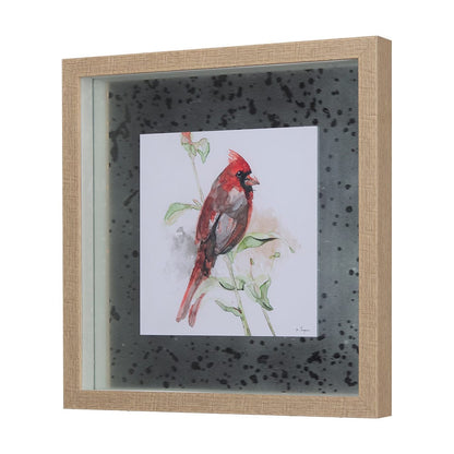 Mercana - Cardinal IV by Mercana Studio a Hand Embellished Textured Framed Art Print Matted under Glass - 14237 view 2