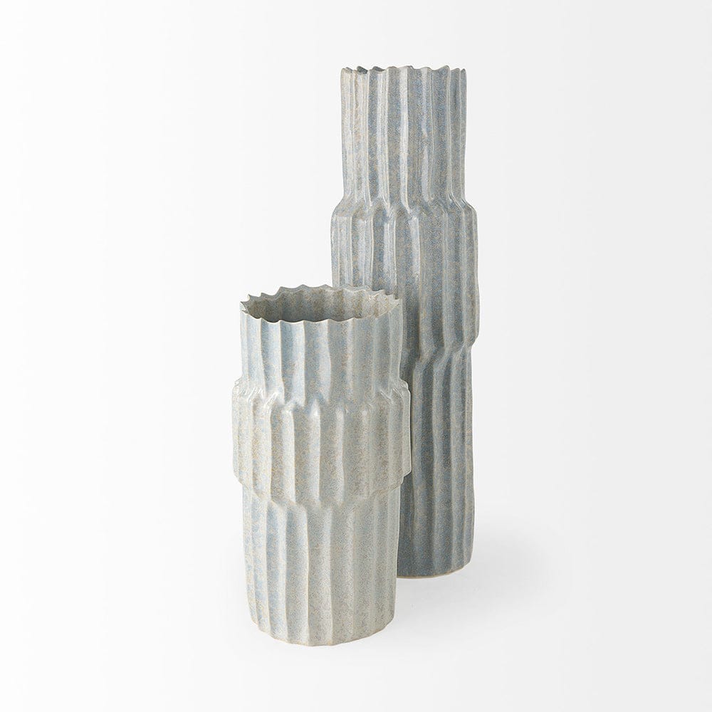 Mercana - Cardon 14.4H Gray Ceramic Vase - 69471 view 3