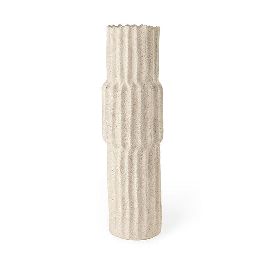 Mercana - Cardon 23.0H Cream Ceramic Vase - 69474 view 1