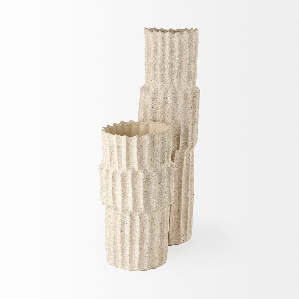 Mercana - Cardon 23.0H Cream Ceramic Vase - 69474 view 3
