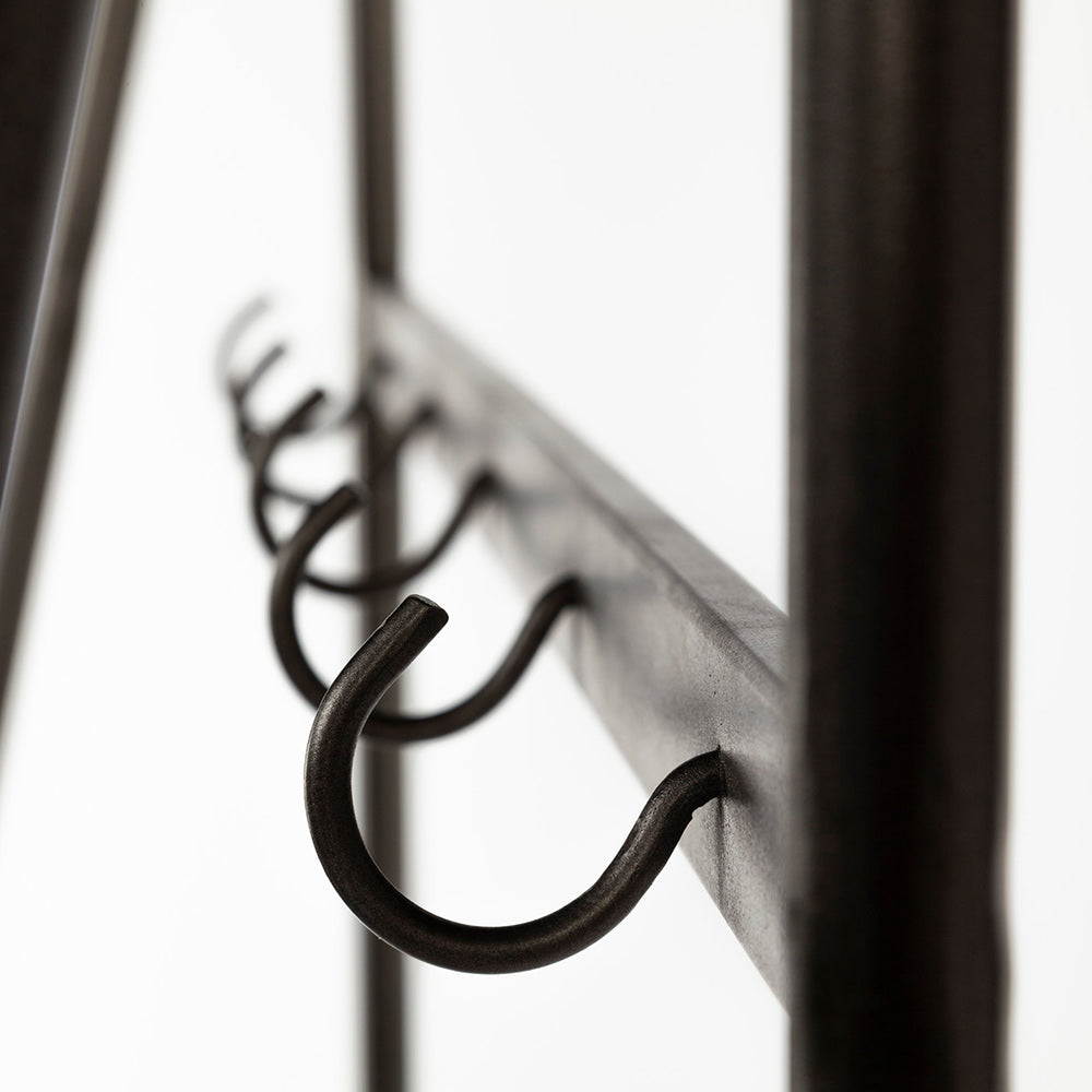 Mercana - Carell 31L x 18W Black Metal And Wood Shelf Hall Tree - 68821_CLOSEOUT view 7