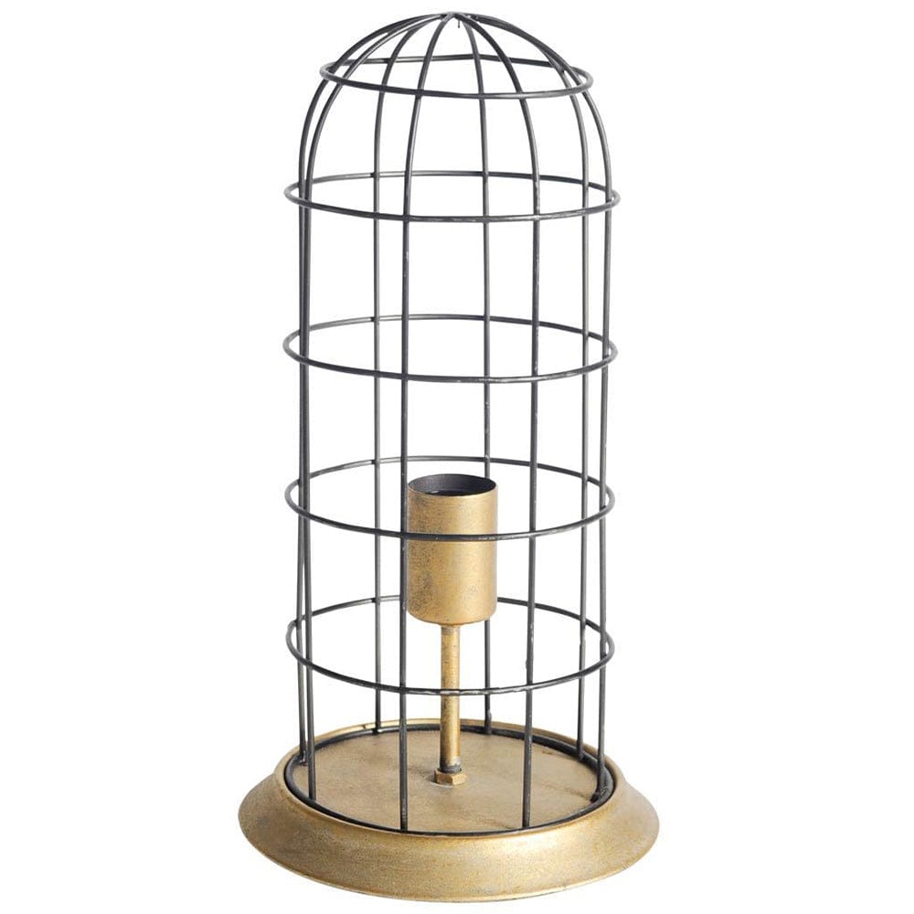 Mercana - Carkner I 38"H Gun-Metal Grey Cylindrical Metal Cage Table Lamp - 65378 view 1