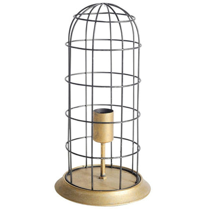 Mercana - Carkner I 38"H Gun-Metal Grey Cylindrical Metal Cage Table Lamp - 65378 view 1