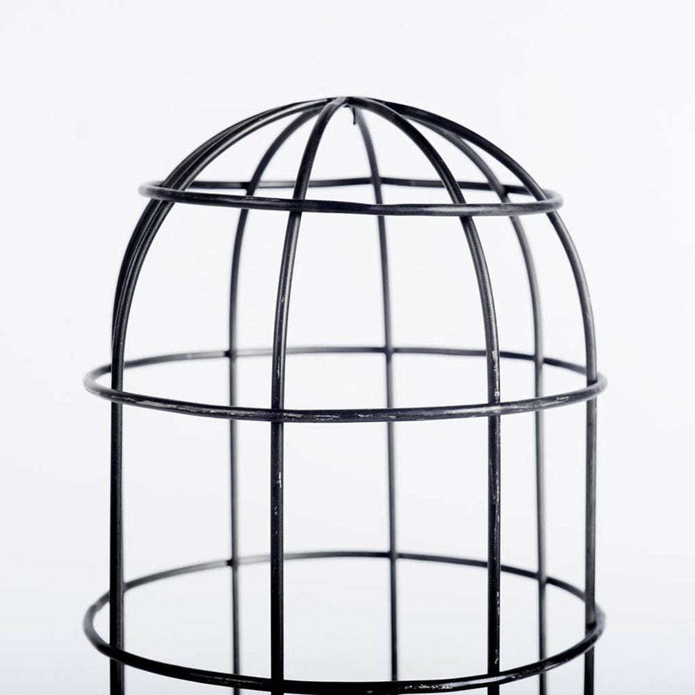Mercana - Carkner I 38"H Gun-Metal Grey Cylindrical Metal Cage Table Lamp - 65378 view 4