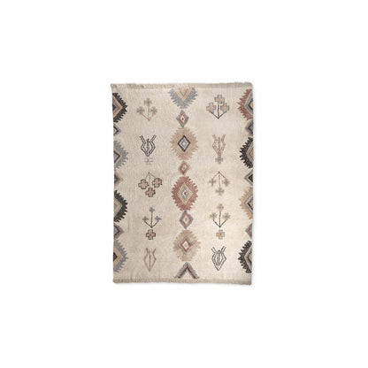 Mercana - Carla 5x8 Earthy Neutrals Patterned Cotton Area Rug - 69763_CLOSEOUT view 1