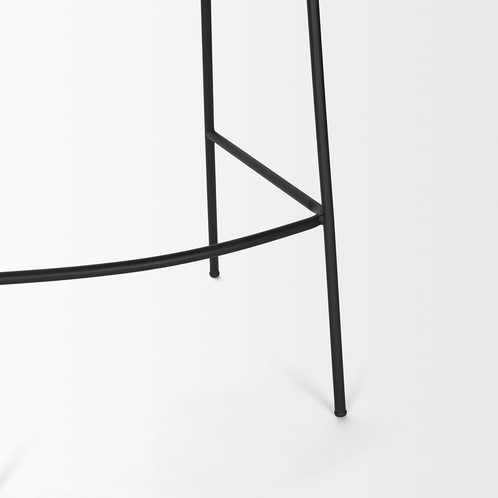 Mercana - Carolyn Bar Stool w/ Oatmeal Fabric & Matte Black Metal - 70246 view 9