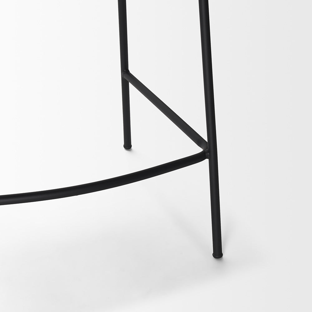 Mercana - Carolyn Counter Stool w/ Gray Fabric & Matte Black Metal - 70463_CLOSEOUT view 3